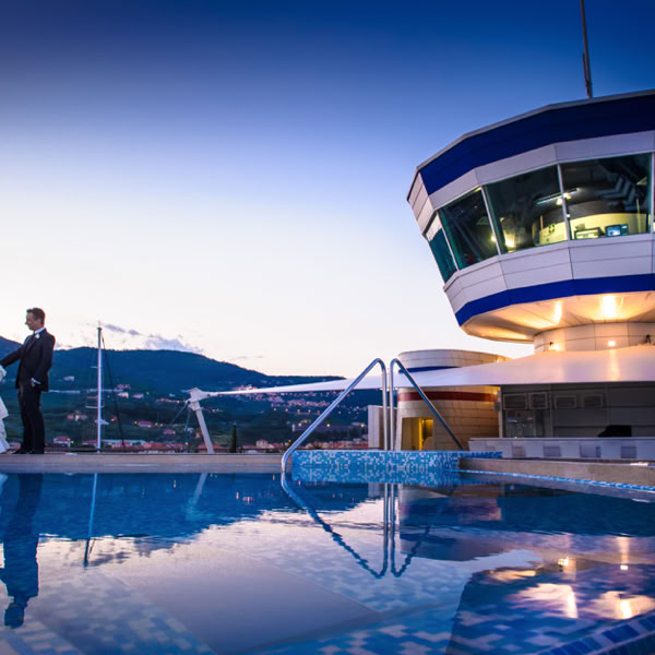 foto di matrimonio al tramonto