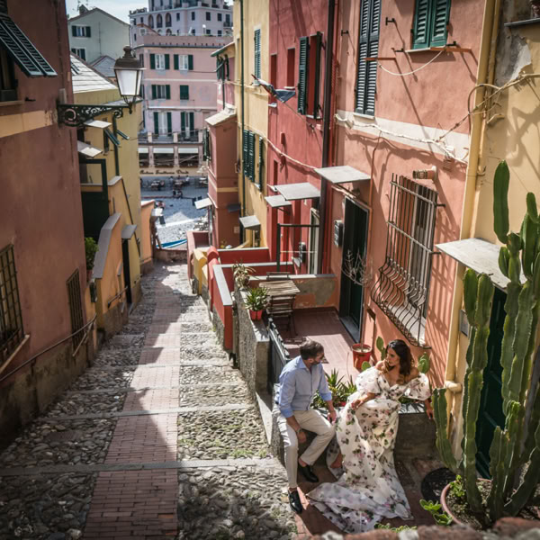 scatti di coppia a Boccadasse