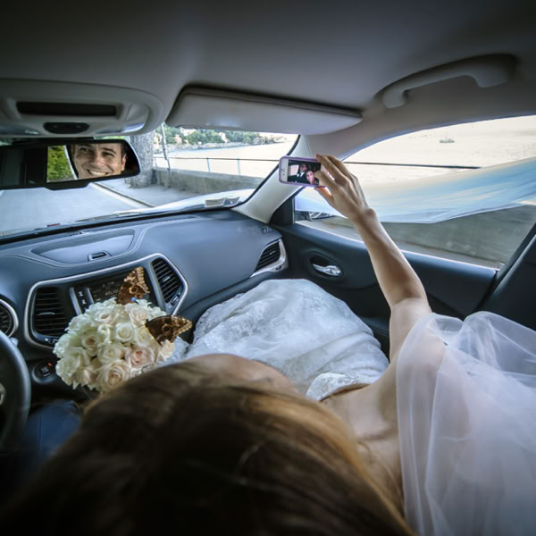 il selfie degli sposi