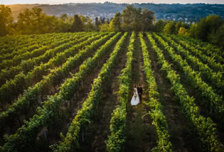 Fotografia con drone sposi