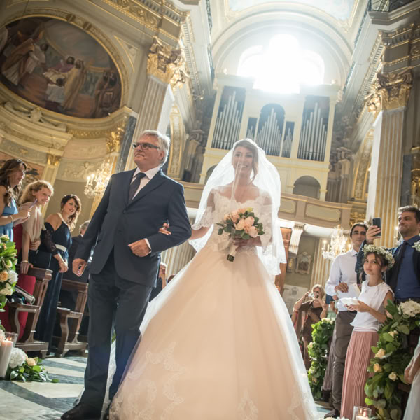 sposa con il suo pap&agrave;