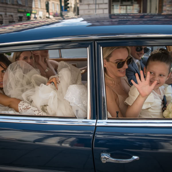 arrivo della sposa in chiesa a Genova