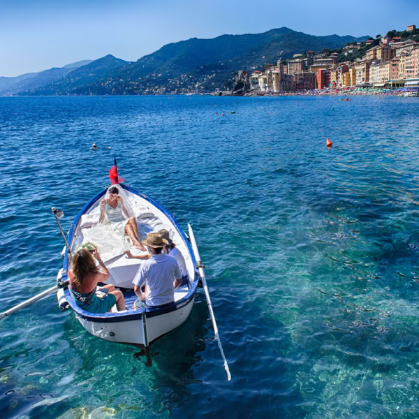 arrivo in barca della sposa