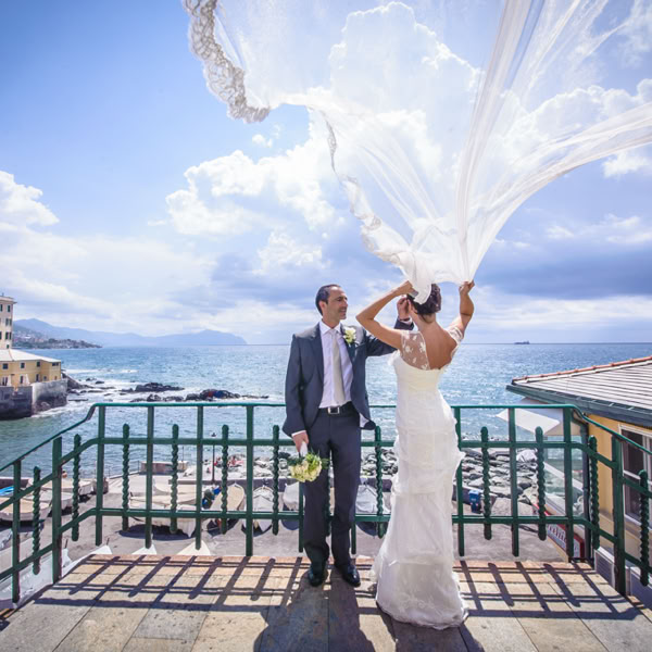 il velo della sposa a Boccadasse